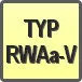 Piktogram - Typ: RWAa-V